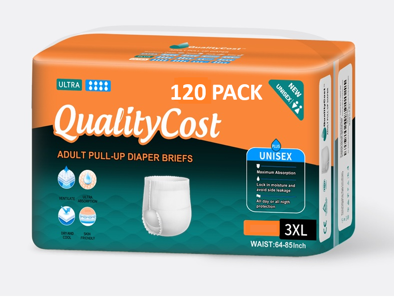 3XL (120 pack) Pull-Up Disposable Brief Diapers