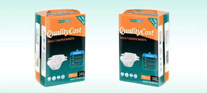 3XL Adult Diaper Briefs With Tabs (30 Pack)